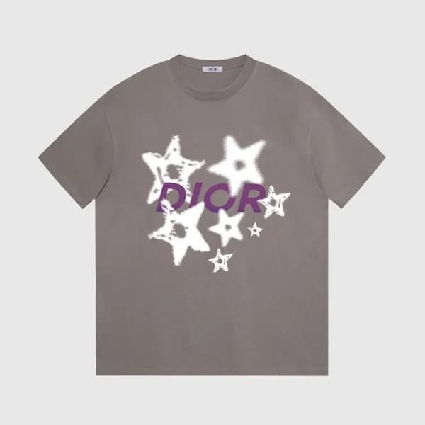 디올 남성 그레이 크루넥 반팔티 - Dior Mens Gray Short sleeved T… - 1