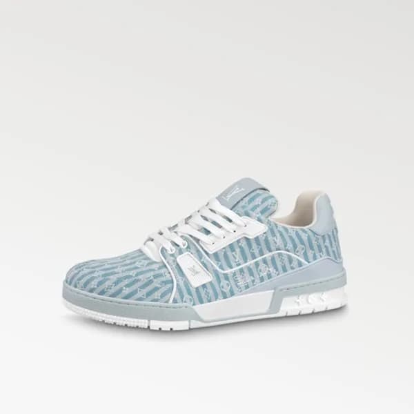 루이비통 남성 블루 스니커즈 - Louis vuitton Mens Blue Sneakers… - 1