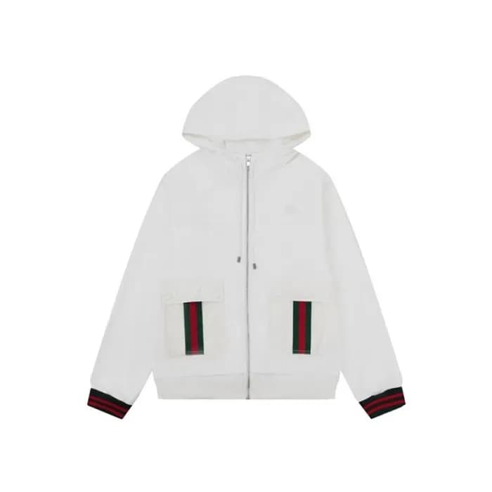 구찌 남성 화이트 집업 후드티 - Gucci Mens White Zipup Hoodie -… - 1