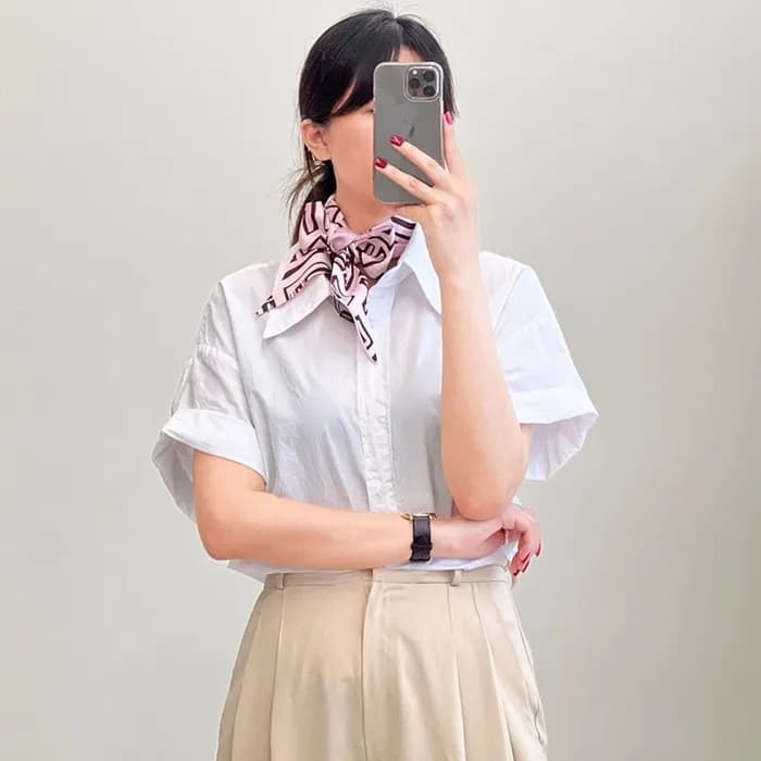 [당일배송] 팬디 FF로고 리버서블 방도 스카프 - dd65x - 1