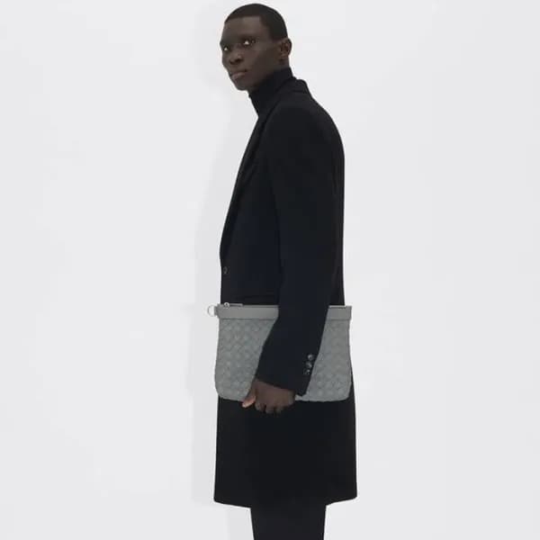 보테가베네타 남성 그레이 클러치 - Bottega Veneta Mens Gray Clutc… - 1