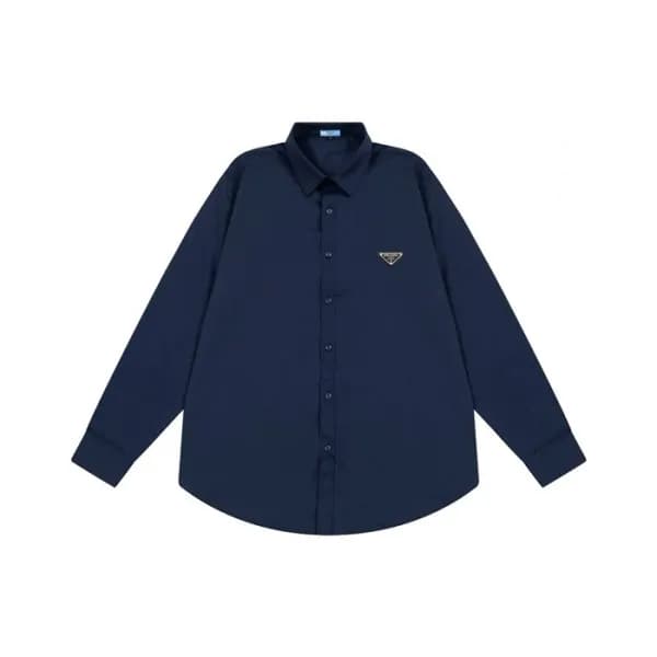 프라다 남성 모던 네이비 셔츠 - Prada Mens Navy Shirts - prc245… - 1