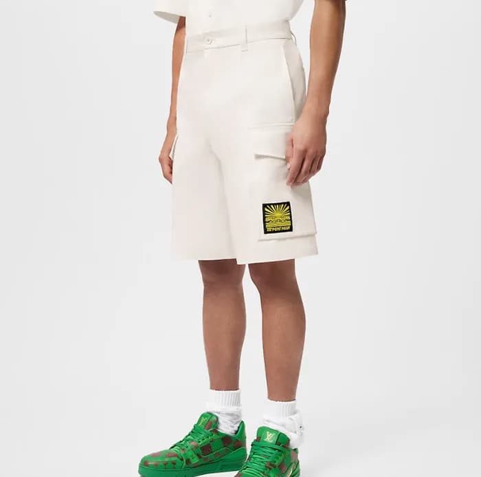 루이비통 남성 화이트 반바지 - Louis vuitton Mens White Half-pa… - 1