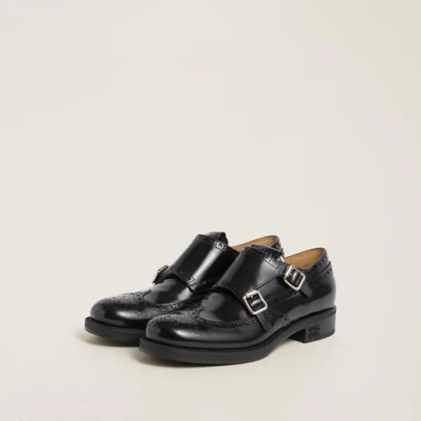 미우미우 여성 블랙 로퍼 - Miumiu Womens Black Loafer - mis57… - 1