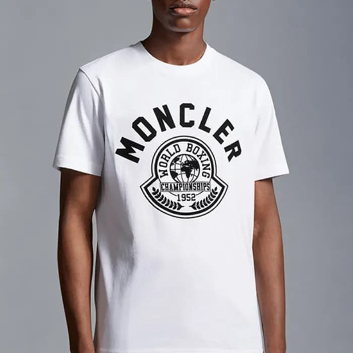 몽클레어 남성 화이트 반팔 티셔츠 - Moncler Mens White Tshirts - … - 1