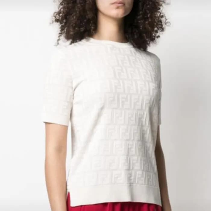 펜디 여성 반팔 티셔츠 - Fendi Womens Round Tshirt - fec888x - 1