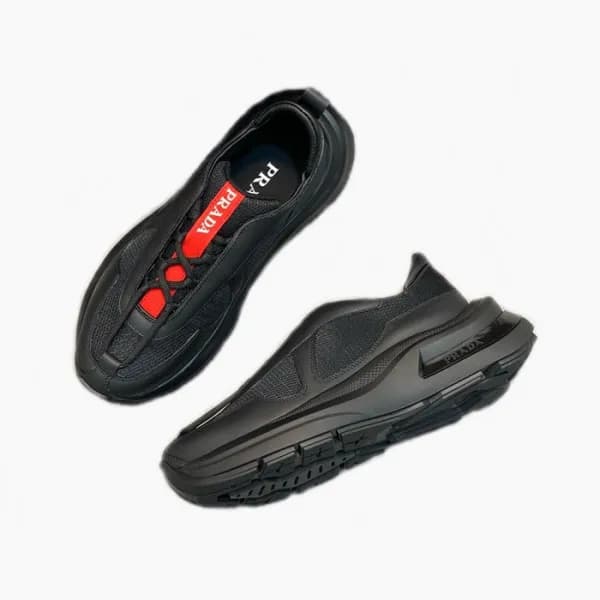 프라다 남성 블랙 스니커즈 - Prada Mens Black Sneakers - prs88… - 1