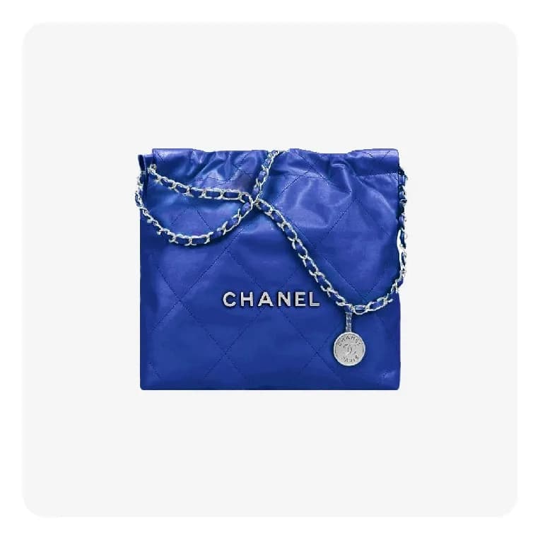 샤넬 22백 스몰 블루 실버 - Chane 22 Bag Small Bag - ch2718z - 1
