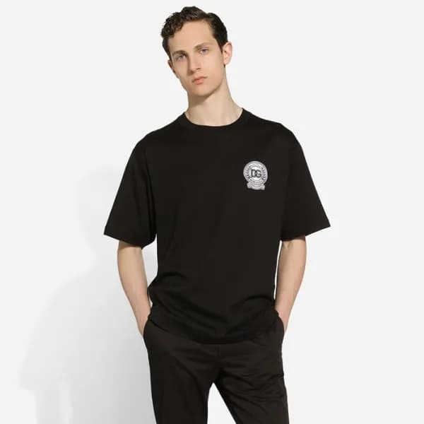 돌체앤가바나 남성 반팔 티셔츠 - Dolce&Gabbana Mens Round Tshirt… - 1