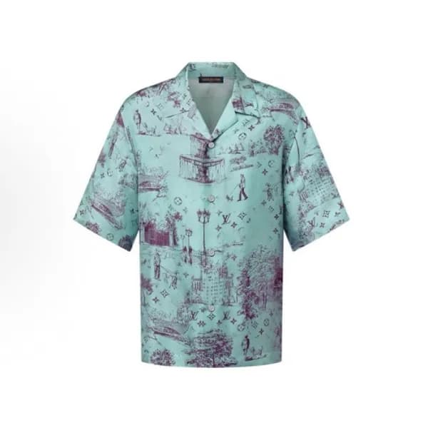 루이비통 남성 반팔 셔츠 - Louis vuitton Mens Polo Shirt - lv… - 1