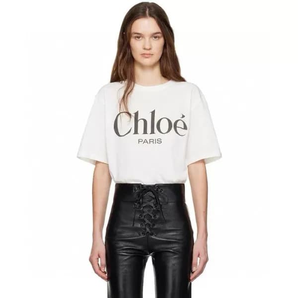 끌로에 여성 반팔 티셔츠 - Chloe Womens Round Tshirt -chc5832… - 1