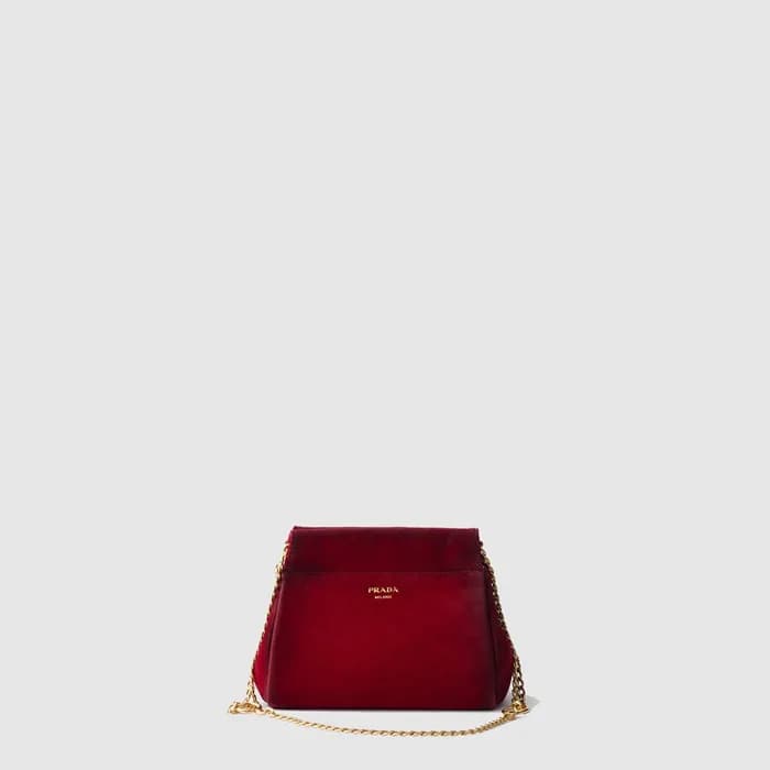 프라다 여성 앙셰네 스웨이드 미니백 - Prada Womens Enchanté Suede … - 1