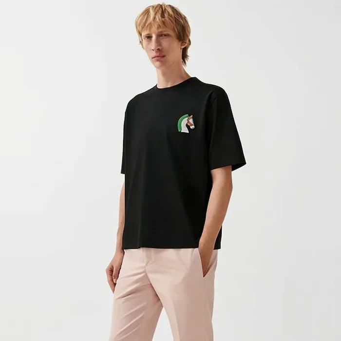 에르메스 남성 라운드 반팔티 - Hermes Mens Round Tshirt - hec13… - 1