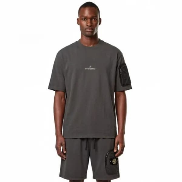 스톤아일랜드 남성 라운드 반팔 티셔츠 - Stone Island Mens Round Tsh… - 1