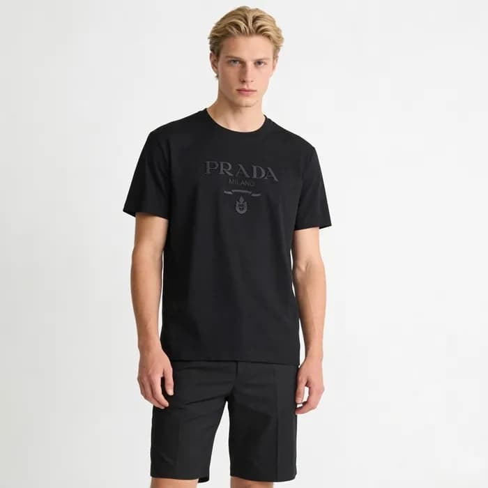 프라다 남성 라운드 반팔티 - Prada Mens Round Tshirt - prc1426… - 1