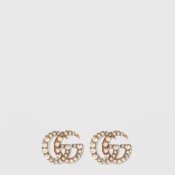 구찌 여성 크리스탈 더블 G 이어링 - Gucci Womens Crystal Double G Earring - acc10852x - 1