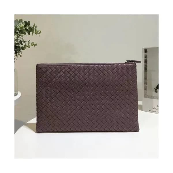 Bottega Veneta Leather Purple Clutch Bag,30cm - 보테…