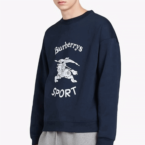 Burberry 2018 MM/WM London Blue Sports Cotton Tee … - 1