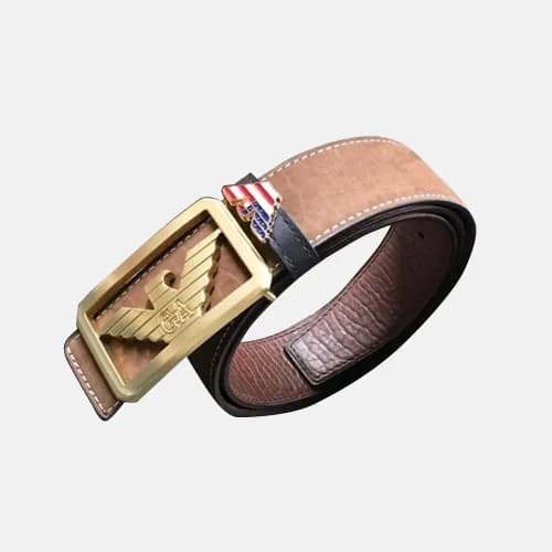 Armani 2019 Mens Signature Box Logo Buckle Reversi… - 1