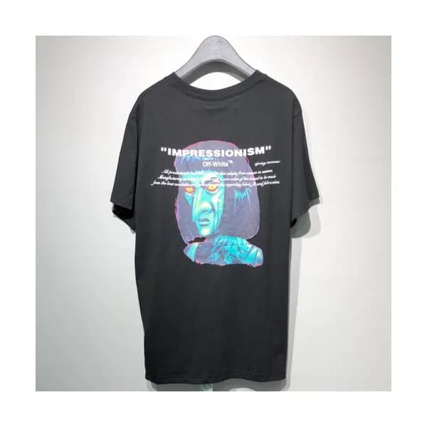 Off-white 2019 Mens Printing Crew - neck Cotton Sh… - 1