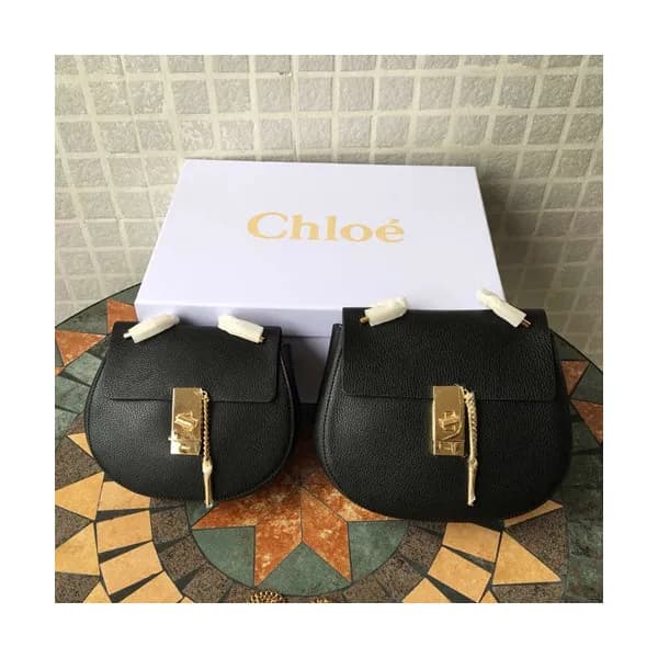 Chole 2019 Drew Leather Shoulder Bag, 20/23.5cm -… - 1