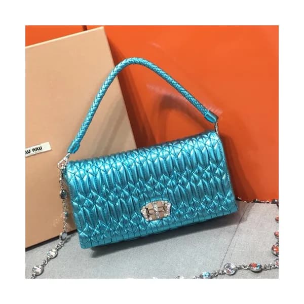 MiuMiu 2019 Matelasse Crystal Tote Shoulder Cross … - 1