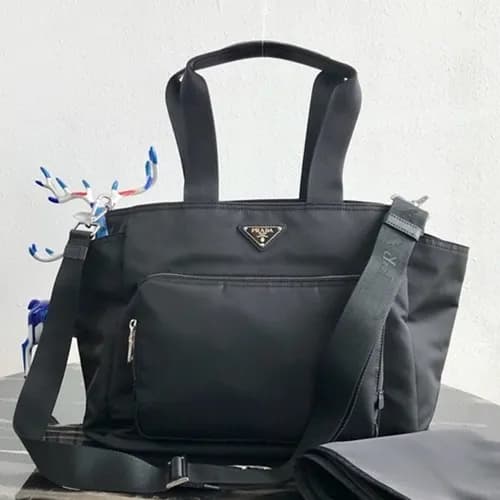 Prada 2019 Nylon Tote Shoulder Shopper Bag,36cm - … - 1