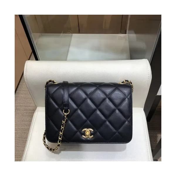 Chanel 2019 Leather Women Chain Shoulder Cross Bag… - 1