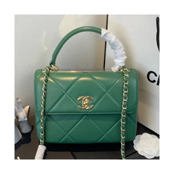 Chanel 2019 Leather Chain Tote Shoulder Bag ,25CM … - 1