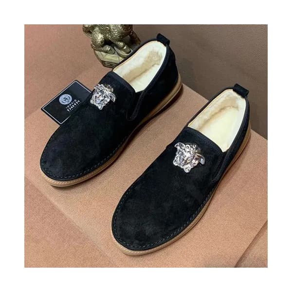 Versace 2019 Mens Suede & Wool Slip On - 베르사체 201… - 1