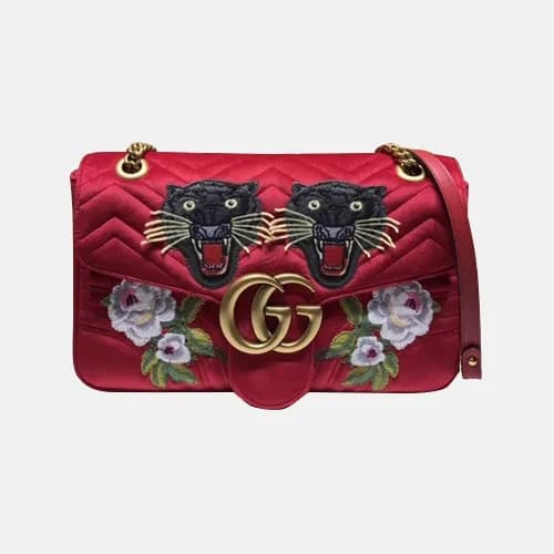 Gucci 2019 GG Marmont Matlase Velvet Women Shoulde… - 1