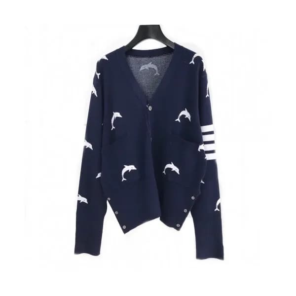 [톰브라운]Thom Browne 2020 Mens Classic V-neck Wool Ca… - 1