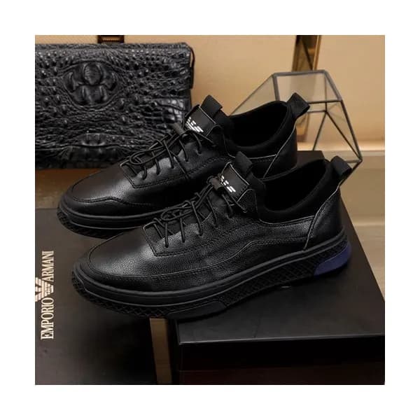 Armani 2020 Mens Leather Sneakers - 알마니 2020 남성용 … - 1