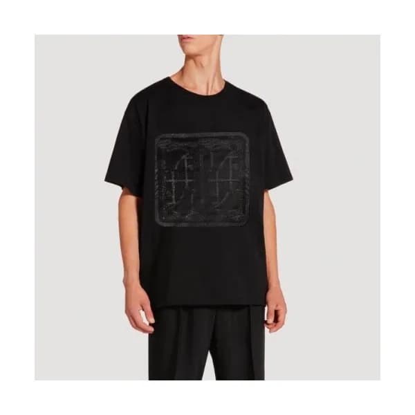 Hermes 2020 Mens Crew-neck Silket Short Sleeved Ts… - 1