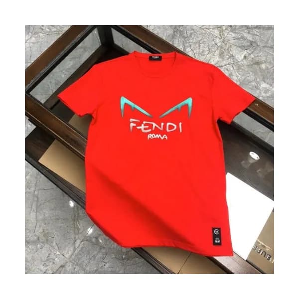 [펜디]Fendi 2020 Mens Logo Casual Silket Short Sleev… - 1