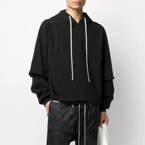 Rick Owens Mens Logo Cotton Zip-up Hooded - 릭오웬스 2… - 1