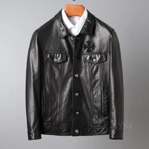 [크롬하츠]Chrome Hearts 2020 Mens Logo Casual Leather … - 1
