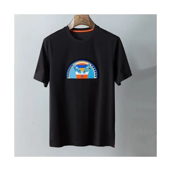 [에르메스]Hermes 2021 Mens Crew-neck Short Sleeved Tsh… - 1