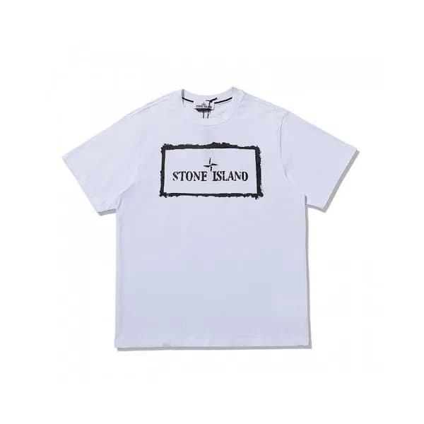 Stone Island Mens Crew-neck Cotton Short Sleeved … - 1