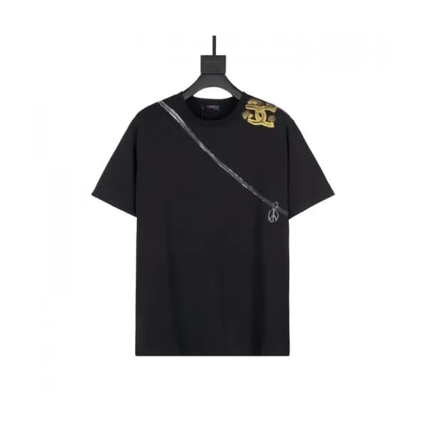 Louis vuitton Mm/Wm Logo Short Sleeved Tshirts Bl… - 1