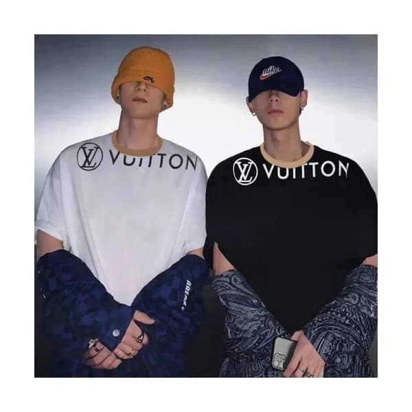 [유니크]Louis vuitton Mm/Wm Logo Short Sleeved Tshir… - 1