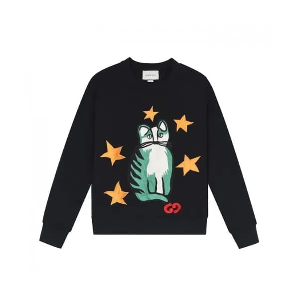 Gucci Mm/Wm Logo Crew-neck Cotton Tshirts Black -… - 1