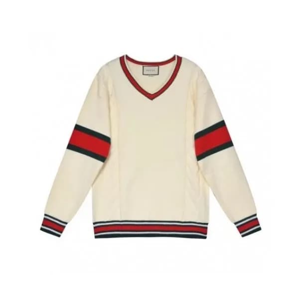 Gucci Mm/Wm Logo Crew-neck Sweaters Ivory - 구찌 20… - 1