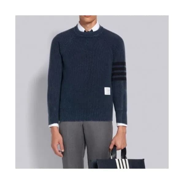 Thom Browne Mm/Wm Strap Crew-neck Wool Sweaters N… - 1