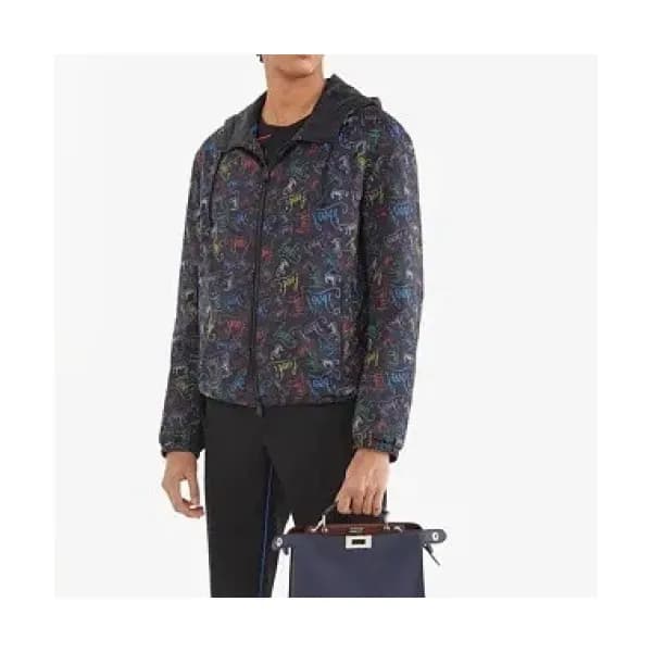 Fendi Mens Logo Casual Jackets Black - 펜디 2021 남성… - 1