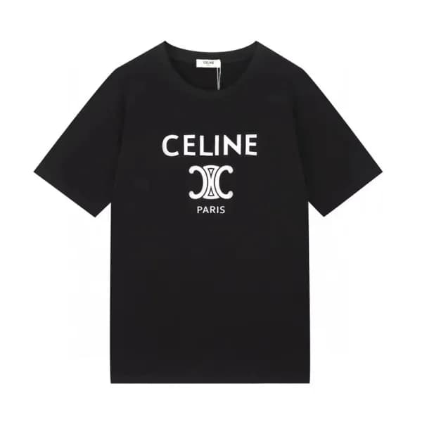 셀린느 남성 크루넥 블랙 반팔티 - Mens Black Tshirts - cel0223x - 1