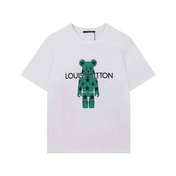 루이비통 남성 크루넥 화이트 반팔티 - Mens White Tshirts - lou0398… - 1