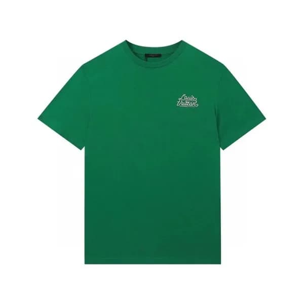 루이비통 남성 크루넥 그린 반팔티 - Mens Green Tshirts - lou04023… - 1