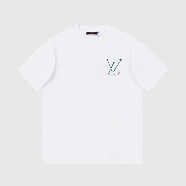 루이비통 남성 화이트 크루넥 반팔티 - Mens White Tshirts - lou0412… - 1
