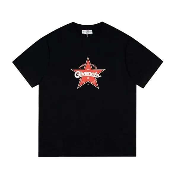 지방시 남성 크루넥 블랙 반팔티 - Mens Black Tshirts - giv0725x - 1